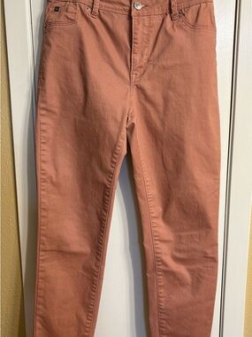 Women's Curve Appeal Jeggings in Terracotta Pink